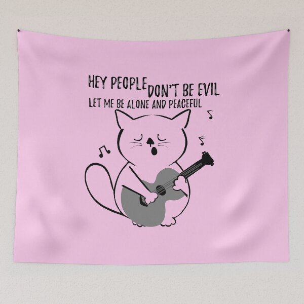 Item preview, Funny introvert cat singing and playing music designed and sold by stayartsy07.