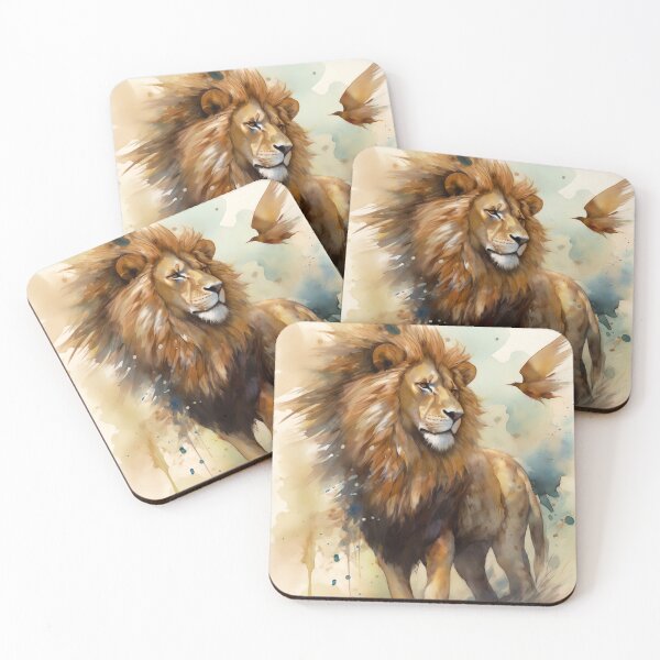 Item preview, Majestic lion in watercolor designed and sold by hroth.