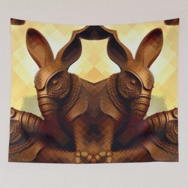 Item preview, *Crossbreeding 3D Elephantrabbit Geometric Chocolate Abstract Art* designed and sold by Ralek.