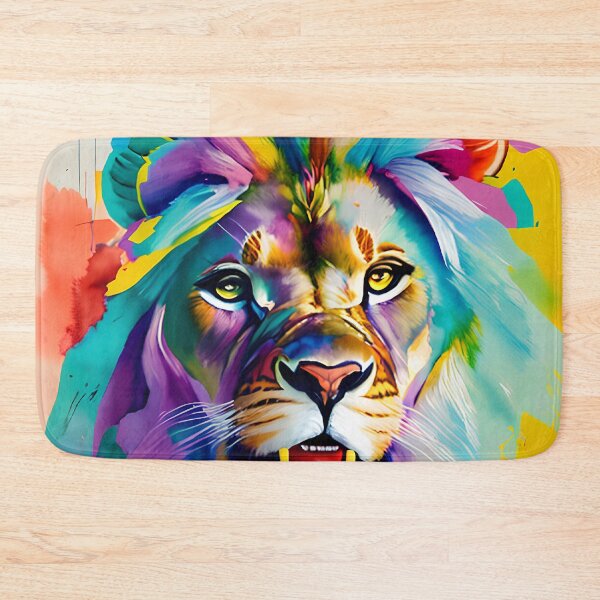 Item preview, Abstract colour splash lion; perfect gift for animal lovers designed and sold by erzypher.