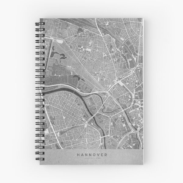 Item preview, Map of Hannover downtown (Germany) in gray vintage style designed and sold by blursbyai.