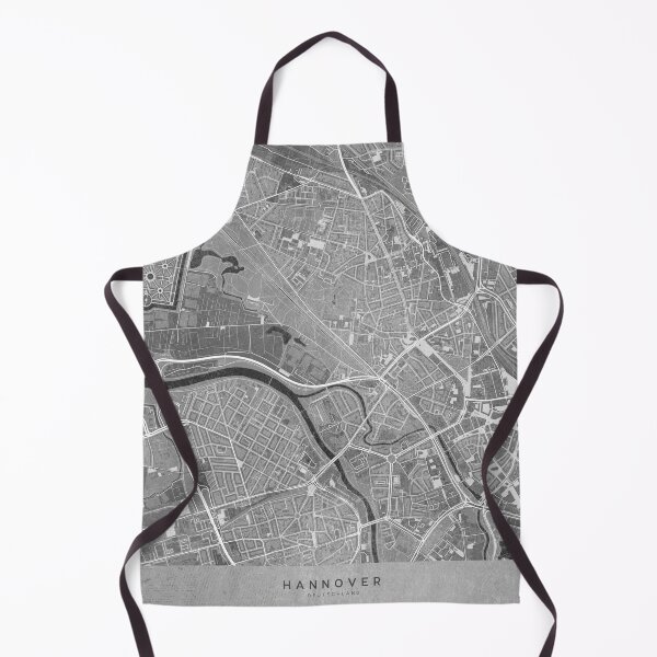 Item preview, Map of Hannover downtown (Germany) in gray vintage style designed and sold by blursbyai.
