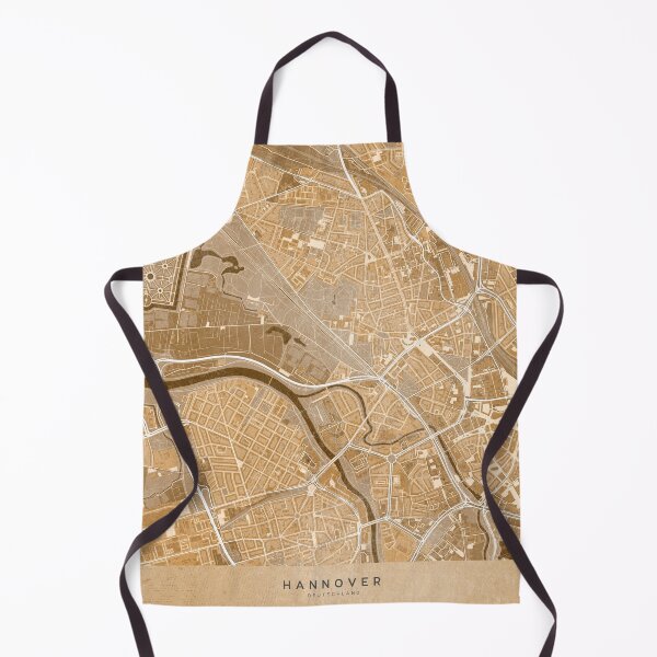 Item preview, Map of Hannover downtown (Germany) in sepia vintage style designed and sold by blursbyai.