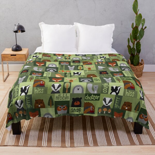 Item preview, Woodland Critters - forest animals quilt designed and sold by Shiny Happy World.