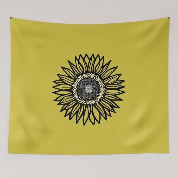 Item preview, Minimalist sunflower line art designed and sold by Kashear.