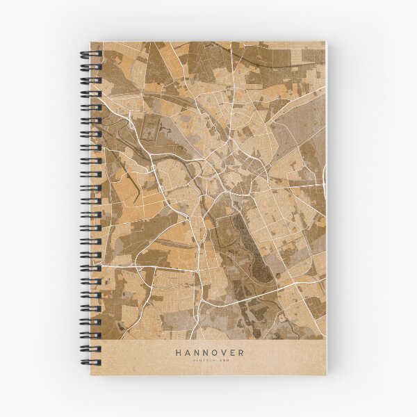Item preview, Map of Hannover (Germany) in sepia vintage style designed and sold by blursbyai.