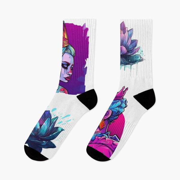 Item preview, Drama Queen. Pack of stickers of queens and blue lotuses in street style. Tattoos designed and sold by Anastasiia Yurevych.