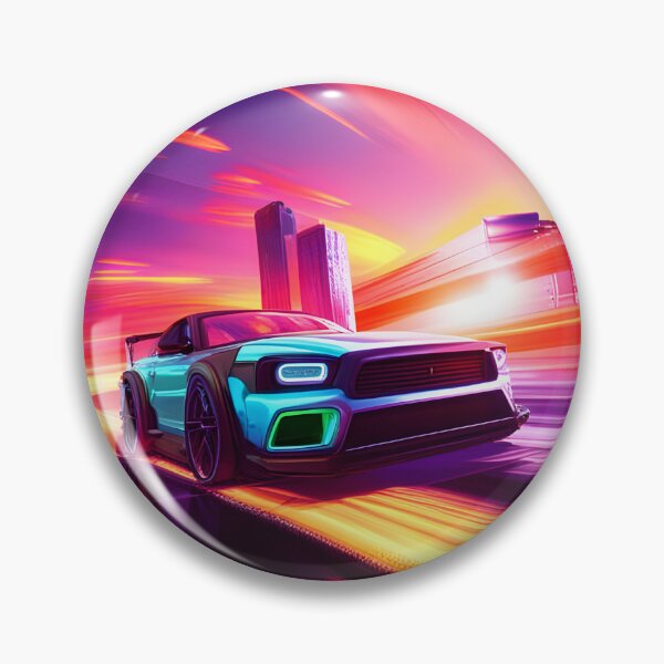 Artikelvorschau, Neon driftendes Superauto super schnell entworfen und verkauft von Ink Art Design.