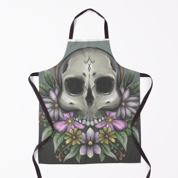 Item preview, Skull floral designed and sold by MezBerry.