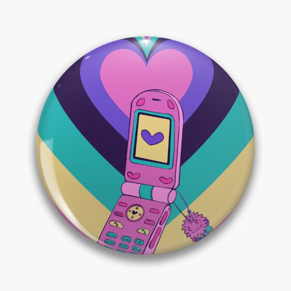 Item preview, Y2K Heart Psychedelic 2000s Flip Phone Phone  designed and sold by TheCupfulCo.