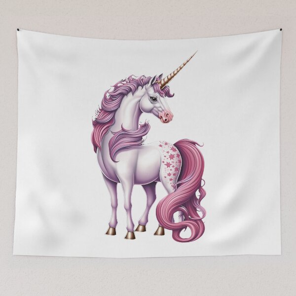 Item preview, White, pink and purple unicorn designed and sold by TylerBurst.