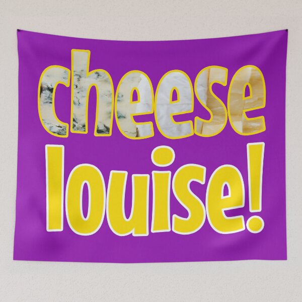 Item preview, "Cheese Louise" Playful Typography Design No 2 designed and sold by Fun Funky Designs.