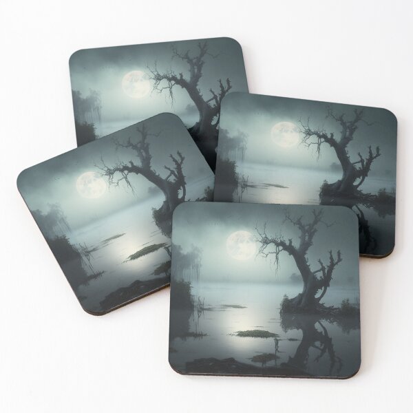 Item preview, Creepy Moonlit Swamp designed and sold by Graffeine Art.