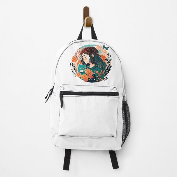 Item preview, Cat & Girl Kawaii Anime Retro Fall Cat Mom designed and sold by SecretDicer.
