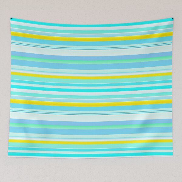 Item preview, Aquamarine yellow color palette | Aquamarine yellow horizontal lines  designed and sold by lausn.