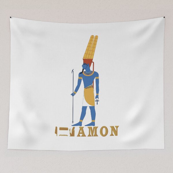 Item preview, AMON God of Ancient Egypt with Hieroglyphics designed and sold by SWATARA.