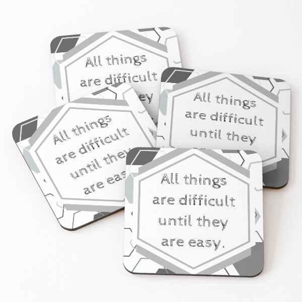 Item preview, All Things Are Difficult Until They Are Easy Poster Wall Art designed and sold by Jenson Major.