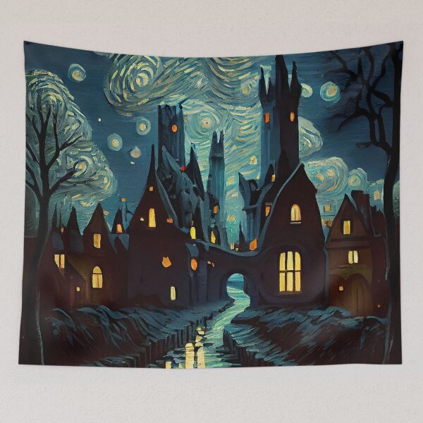 Item preview, Village at Night (Variation) designed and sold by OccultDreams.