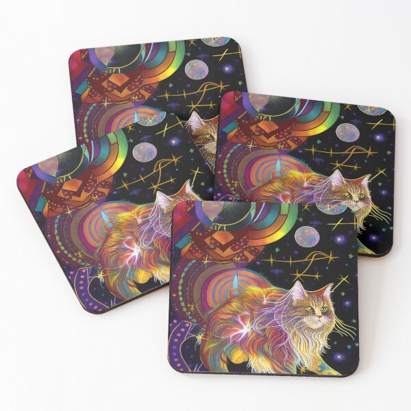Item preview, Psychedelic Cosmic Space Cat designed and sold by ga-arts.