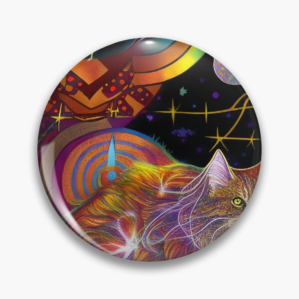 Item preview, Psychedelic Cosmic Space Cat designed and sold by ga-arts.