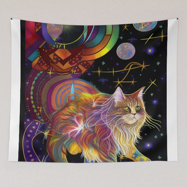 Item preview, Psychedelic Cosmic Space Cat designed and sold by ga-arts.