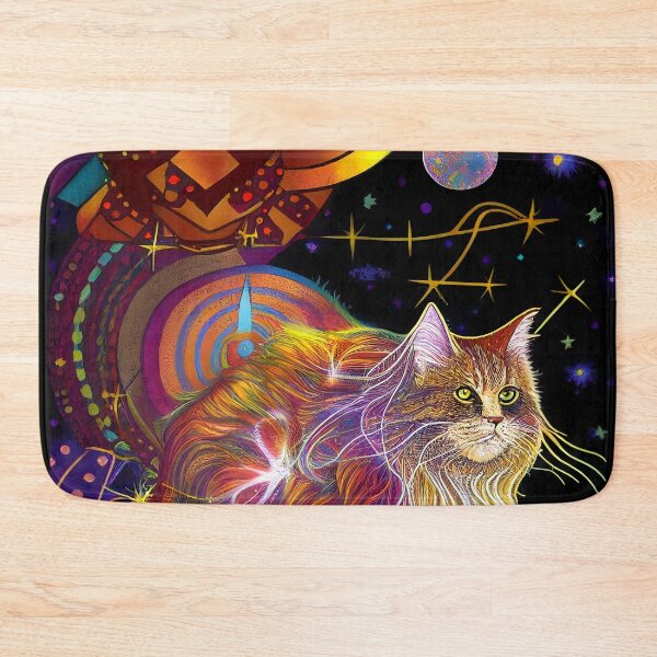 Item preview, Psychedelic Cosmic Space Cat designed and sold by ga-arts.