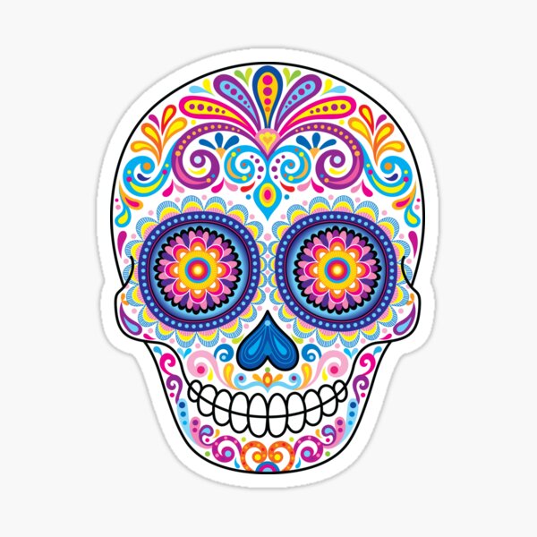 Sugar Skull Art (Cosmos) Sticker