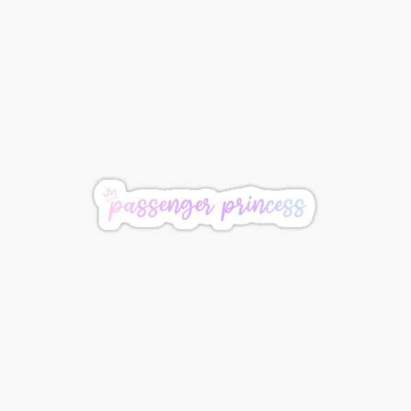 Sticker avec l'œuvre « Passenger princes - princesse passagère » de  l'artiste Uredesign