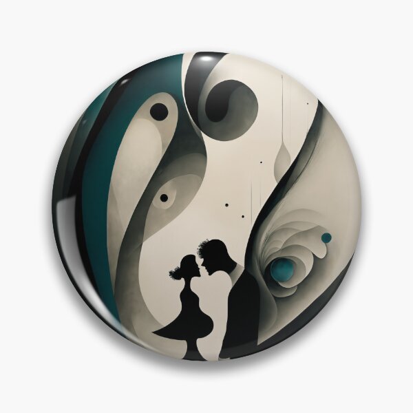 Item preview, Silhouettes of a couple on an abstract background designed and sold by Norsia.
