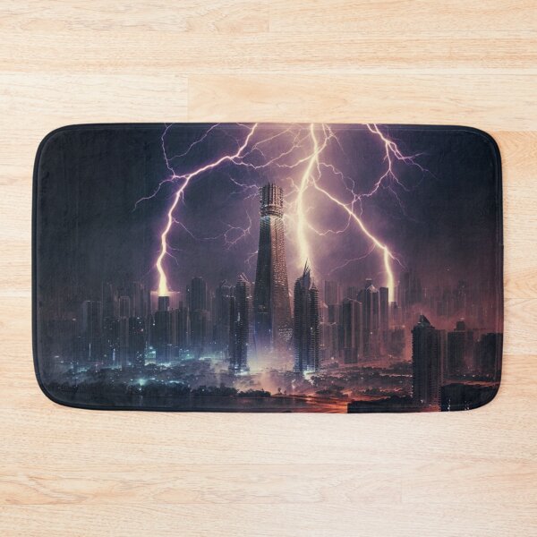 Item preview, Lightning Over the City designed and sold by Graffeine Art.