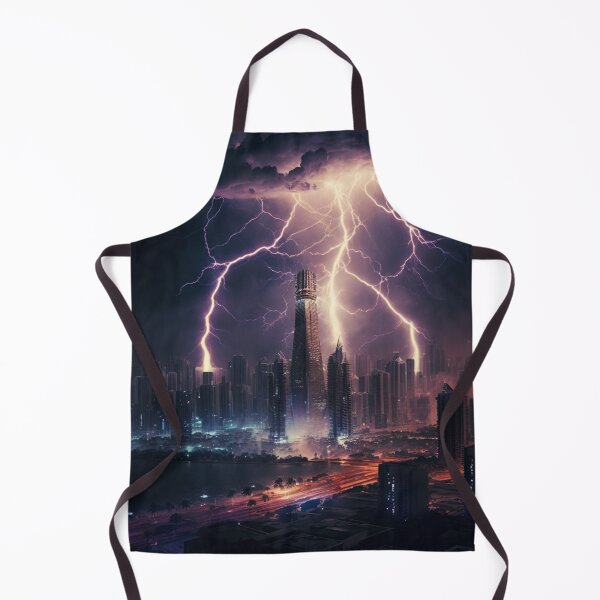 Item preview, Lightning Over the City designed and sold by Graffeine Art.