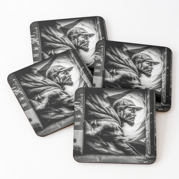 Item preview, Black and white Man Graffiti Portrait designed and sold by TylerBurst.