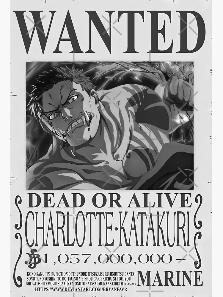 Charlotte Katakuri Wanted One Piece Katakuri Bounty Poster | iPad Case &  Skin