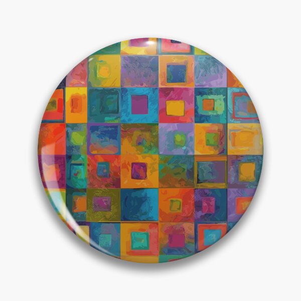 Item preview, Vibrant Nested Squares in Vivid Hues designed and sold by TopArtsy.
