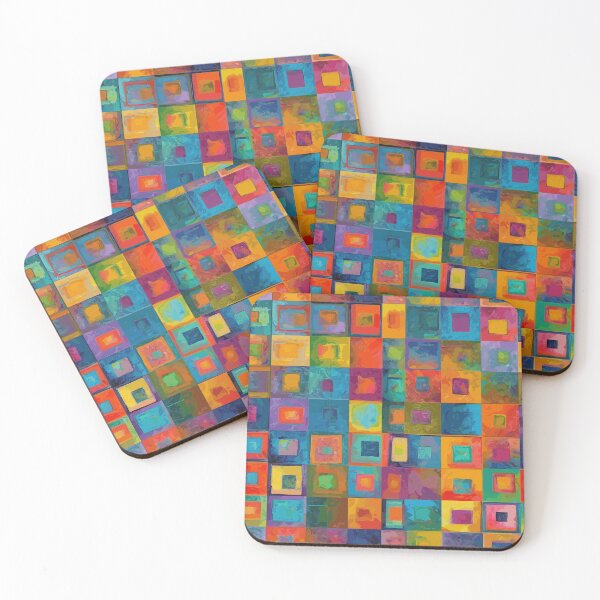 Item preview, Vibrant Nested Squares in Vivid Hues designed and sold by TopArtsy.