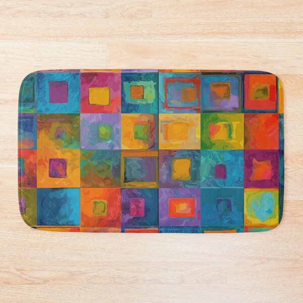 Item preview, Vibrant Nested Squares in Vivid Hues designed and sold by TopArtsy.