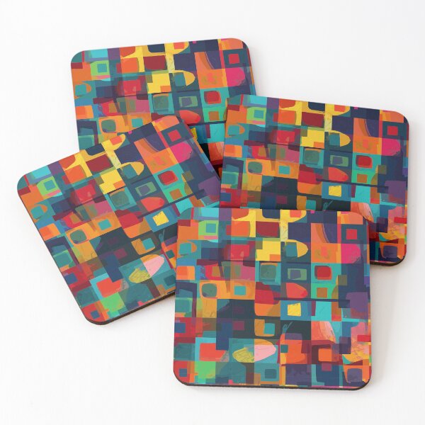 Item preview, Cubist Influence in Dark Square Design designed and sold by TopArtsy.