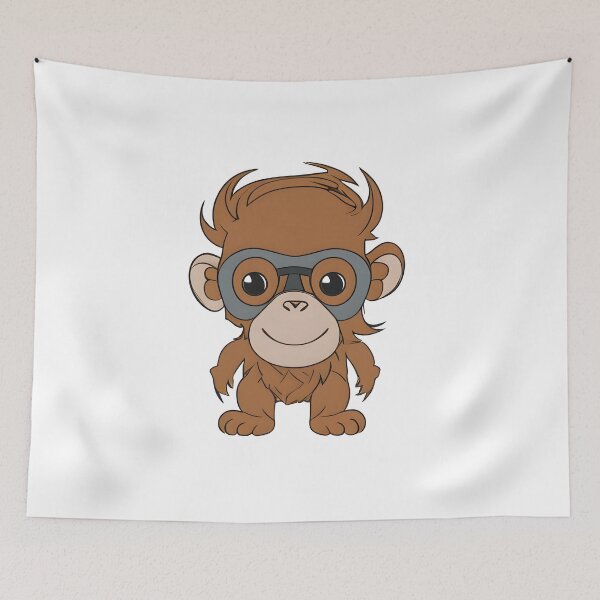 Item preview, monkey in cartoon style designed and sold by IrinaGuArt.