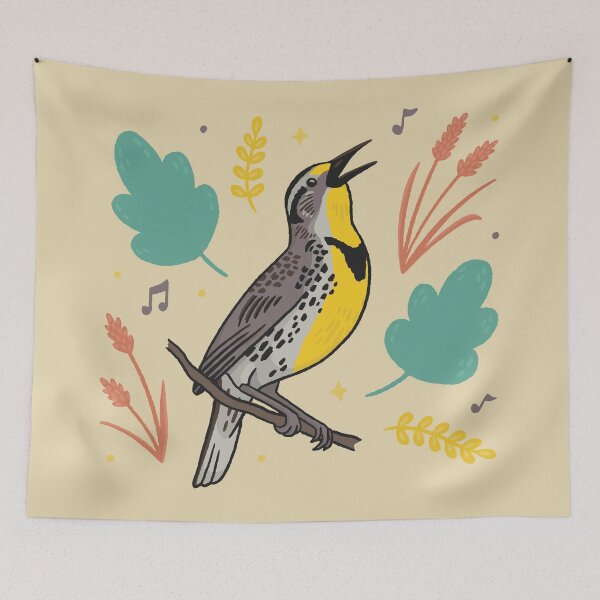 Item preview, Musical western meadowlark bird designed and sold by katienielandart.