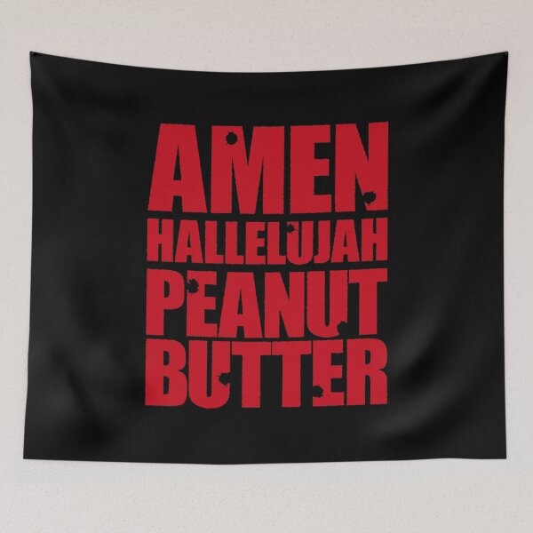 Item preview, Amen Hallelujah Peanut Butter (Red on Black) designed and sold by STUDIO-72.