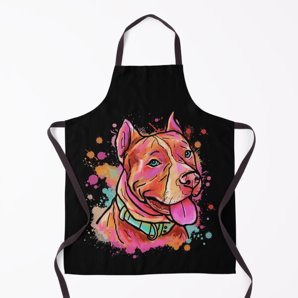 Item preview, Happy  American Pitbull / Staffordshire Terrier colorful - watercolor designed and sold by DarkDesign69.