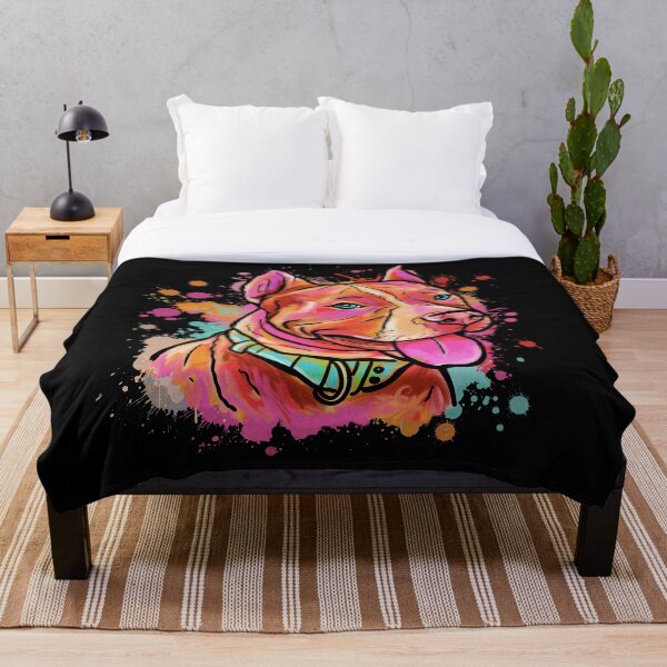 Item preview, Feliz American Pitbull / Staffordshire Terrier colorido - acuarela designed and sold by DarkDesign69.