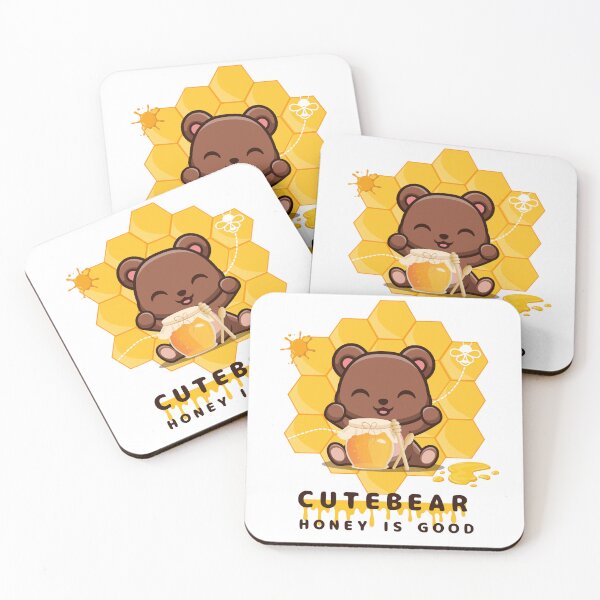 Aperçu de l'œuvre t-shirt ourson mignon kawaii miel c'est bon  créée et vendue par kawaii-easyshop.