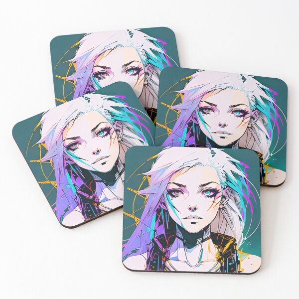 Item preview, Cyberpunk White Hair Girl designed and sold by Photoshop Is My Passion.