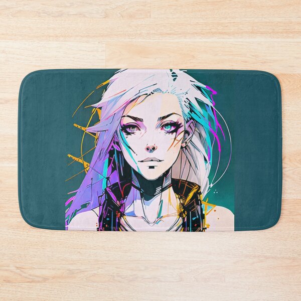 Item preview, Cyberpunk White Hair Girl designed and sold by Photoshop Is My Passion.