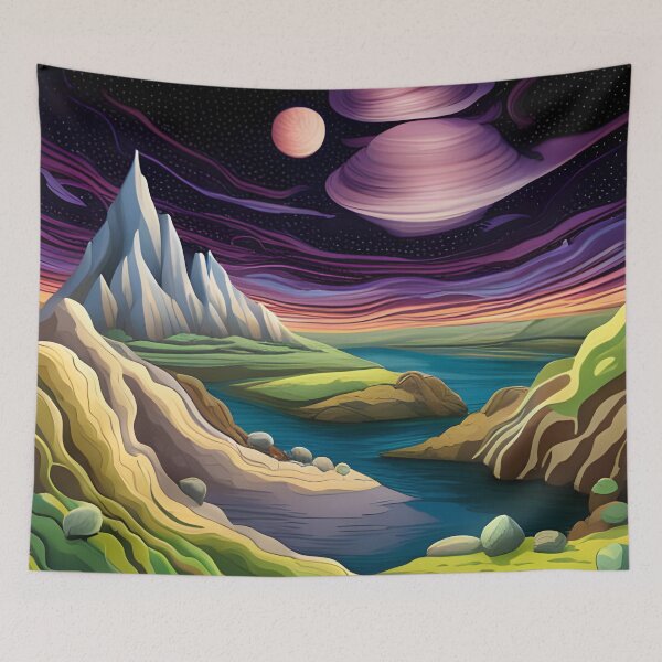Item preview, Cosmic Dream Mountain View  designed and sold by Roanemermaid.