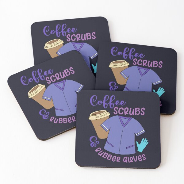 Item preview, Funny Nurse Coffee Scrubs Quote designed and sold by HotHibiscus.