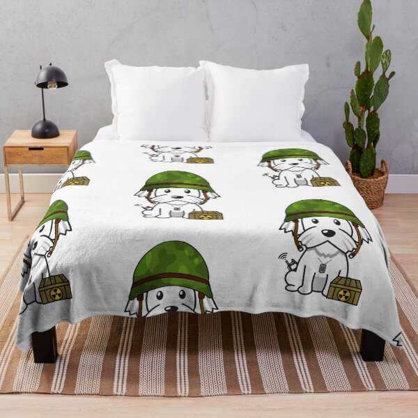 Item preview, Army Soldier White Dog designed and sold by Pet Station.
