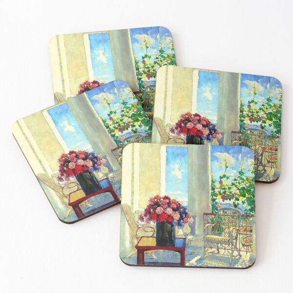 Item preview, Flowers on the Veranda by Konstantin Gorbatov designed and sold by KellysComColors.