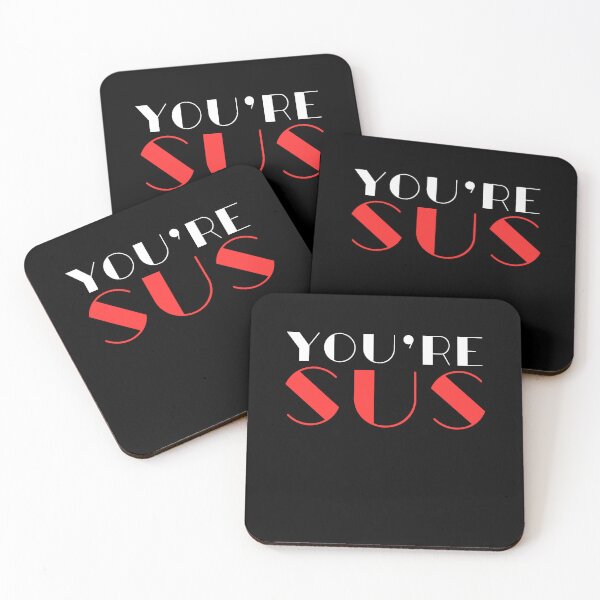 Item preview, Youre sus, colorfull letters phrase designed and sold by Drzamag.
